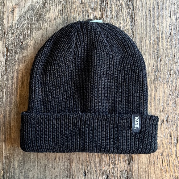Vans Other - Vans “Mismoedig”beanie. All black w/white logo tag accent on the front. NWT